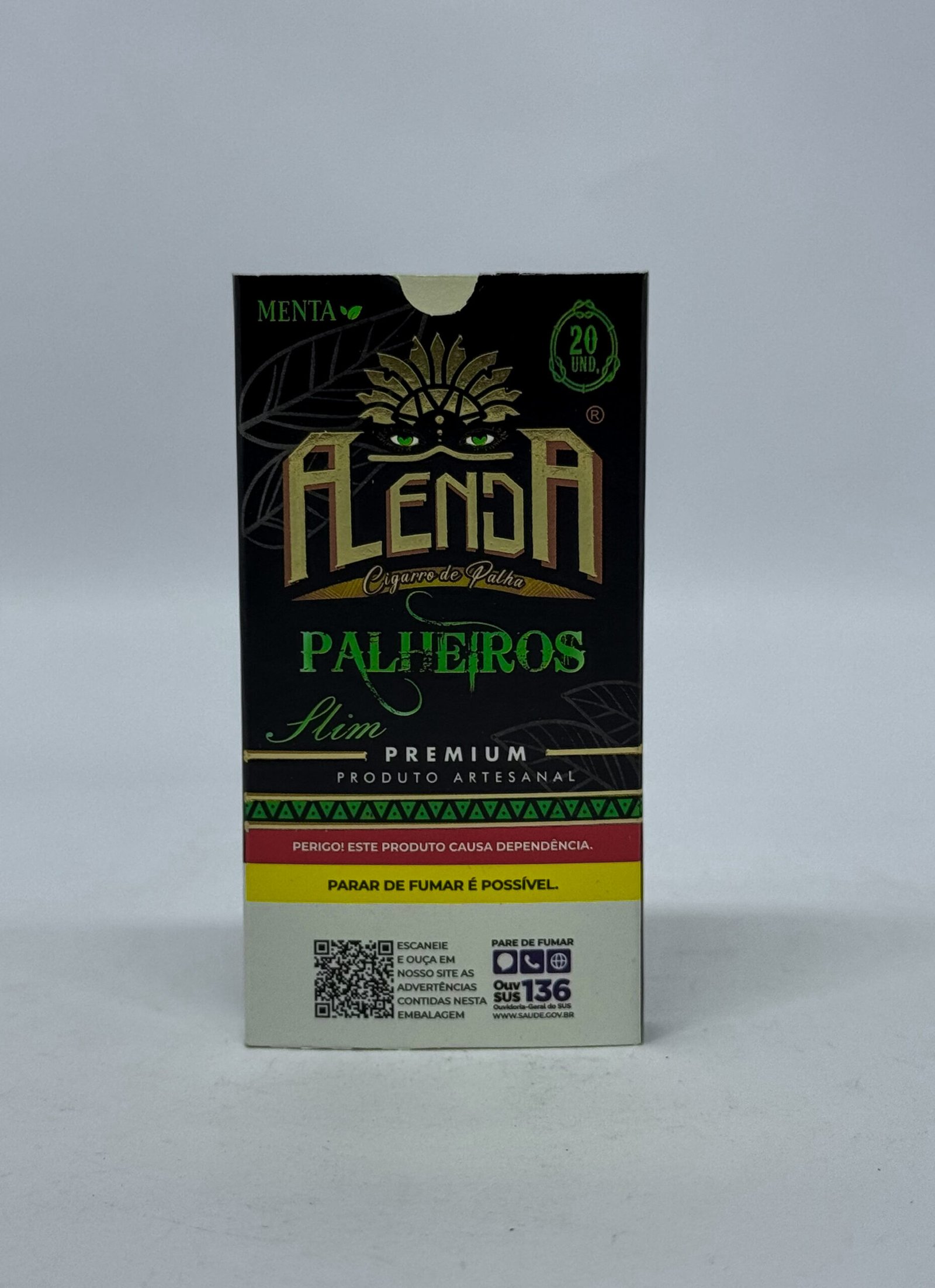 Palheiro Menta Slim com Piteira Unidade