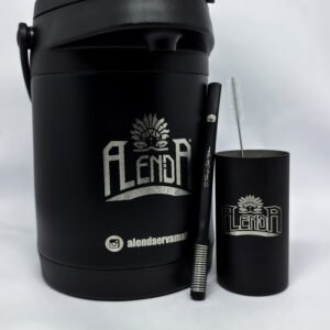 Kit Exclusivo Alenda Tereré, todo em Aço Inox Preto